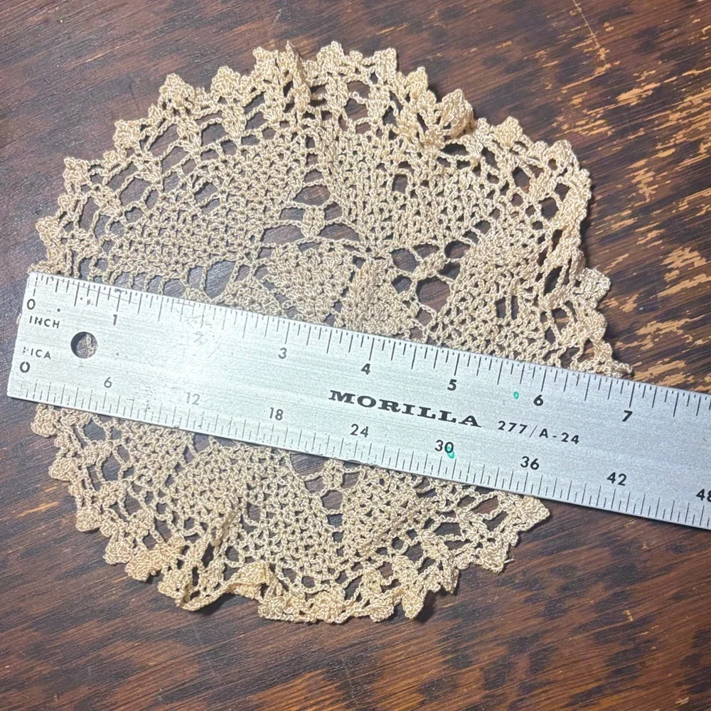 Elegant Crochet Lace Doily - Cream